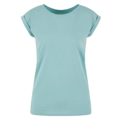 Image de Build Your Brand By021 ladies Extended Shoulder Tee T Shirt, Bluemint, XL Femmes