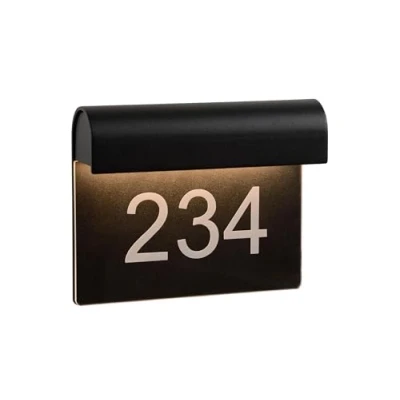 Image de Lucide Applique pour numéro de porte LED Thesi, noire