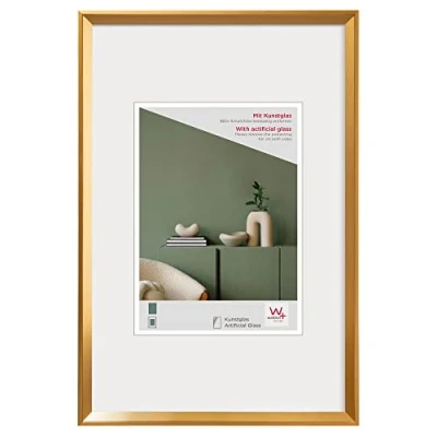 Image de Walther Design Desire DEX015G Cadre Photo en Plastique avec Verre Synthétique, Doré, 10 x 15 cm