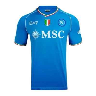 Image de SSC NAPOLI Maillot Course, EA7, Scudetto Tricolore, Tissu Technique Dry Touch, 2023/2024