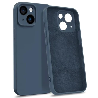 Image de MyGadget Coque pour iPhone 14 [ Quadruple Protection ] Case Rigide avec Doublure Microfibre Cover Bleu Foncé