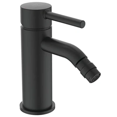 Image de Ideal Standard Ceraline Mitigeur Bidet Noir Mat Economie d’eau Aérateur intégré Tirette et Vidage Bonde Métal BC197XG
