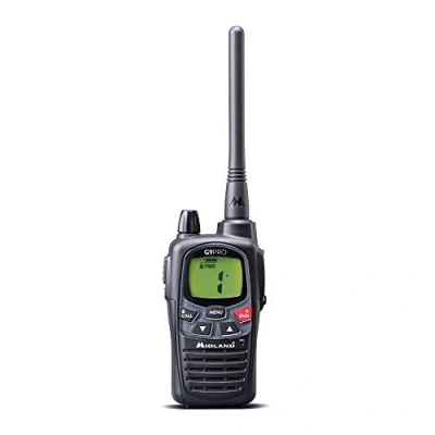Image de Midland G9 PRO Radio Talkie Walkie Étanche, IPX4 pour Extérieur, 32 Canaux PMR446 1 Émetteur Récepteur, Piles AA 1800 mAh Rechargeables, Chargeur et Clip de Ceinture