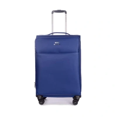 Image de Stratic Light + Koffer Weichschale Reisekoffer Trolley Rollkoffer Handgepäck, TSA Kofferschloss, 4 Rollen, Erweiterbar, Bleu foncé, 67 cm, M