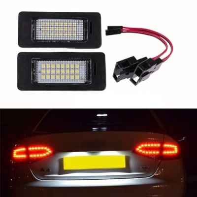 Image de Yuk 2 x Licence plaque d&#039;immatriculation lumière LED Lampe pour A4 B8 A5 Q5 Passat S5 erreur gratuit