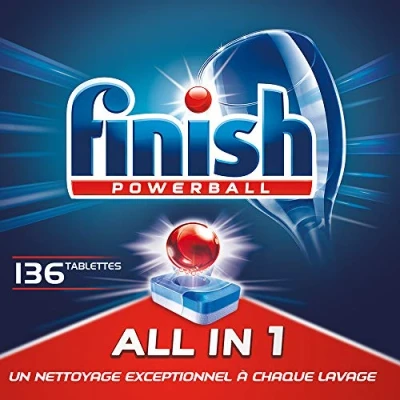 Image de Finish Pastilles Lave Vaisselle Powerball All in One Max 68 Tablettes