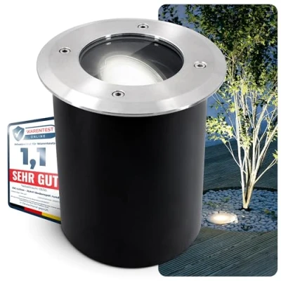 Image de SSC LUXon JUAVI Spot encastrable au sol orientable et praticable pour l’extérieur IP67 Avec LED GU10 3 W blanc neutre 230 V