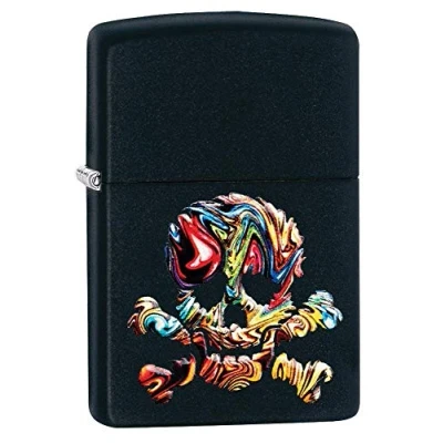Image de Zippo Briquet Classique avec Design de tête Mort 49187 Taille Unique Gris