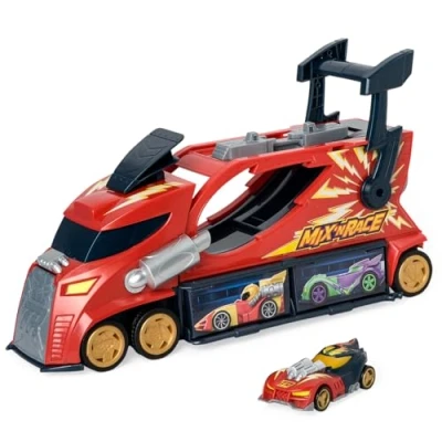 Image de T Racers Mix &#039;N Race Thunder Truck 3 Actions en 1 Comprend véhicule Racer Exclusif, Zone de Montage véhicules, poignée pour Les Lancer et Espace 7 Voitures
