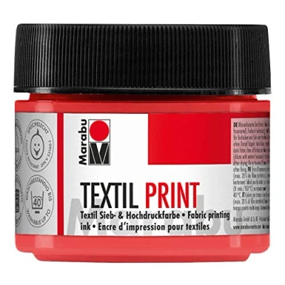 Image de Marabu Print, tamis et haute pression à base d&#039;eau, 100 ml, rouge pyrène, orange 17030050913 version allemande