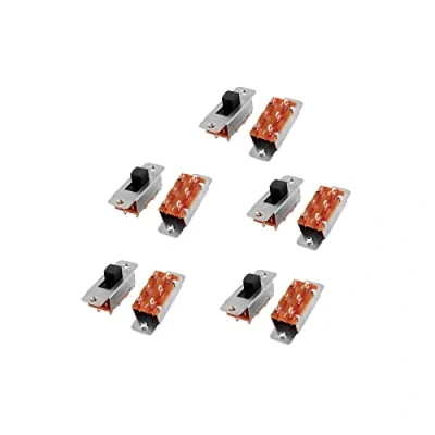 Image de sourcing map 10 PC 250VAC 3A 125V 6A 6 Position 2 Terminal DPDT On/OFF Interrupteur Mini