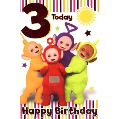 Image de Teletubbies Âge 3 Carte d&#039;anniversaire