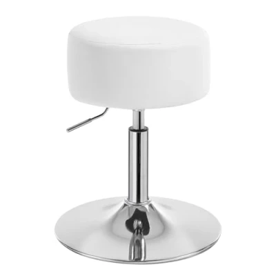 Image de WOLTU 1 x Tabouret de Bar Design en Similicuir,Hauteur réglable BH14ws 1,Blanc