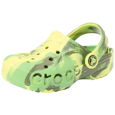 Image de Crocs Baya Clog T Mixte Enfant Sabot, Marbled Citrus, 20/21 EU