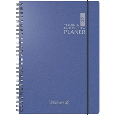 Image de Brunnen 1075960303 Assortiment d&#039;enseignants 2022/2023 Format A5 17 x 24 cm Bleu 2 pages = 1 semaine