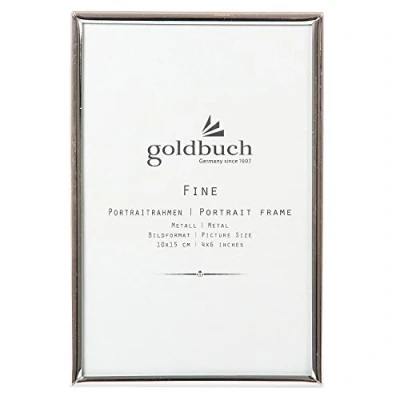 Image de Goldbuch 960262 Cadre photo en métal pour 1 au format 10 x 15 cm Argenté