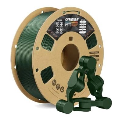 Image de OVERTURE PETG Filament 1.75mm, Bobine de 1kg(2,2lbs), Précision dimensionnelle +/ 0,02 mm (Vert Armée)