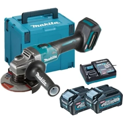 Image de Makita GA005GM201 Meuleuse d&#039;angle sans fil 40V max. / 4.0 Ah, 2 batteries + chargeur en MAKPAC