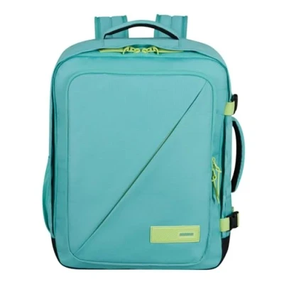 Image de American Tourister Take2Cabin sac de cabine Wizz Air/Vueling 30 x 20 40 cm, 26,5 L, 0,60 kg, bagage à main, dos d&#039;avion MS, turquoise/vert (Dusty Turquoise/Lime)