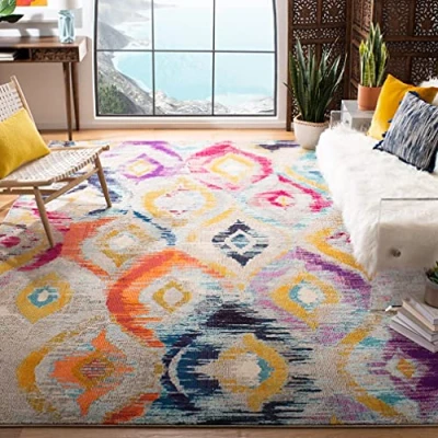 Image de Safavieh Vistoso Grand Tapis de Salon rectangulaire pour Une Utilisation en intérieur, Polypropylène, Multicolore, 243 X 335 cm
