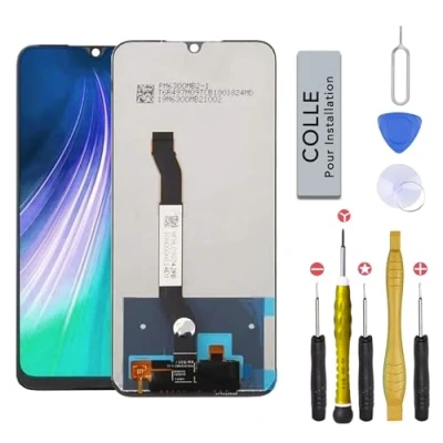Image de CINQ TEQ Ecran Remplacement pour XIAOMI REDMI Note 8 Noir + Outils Colle