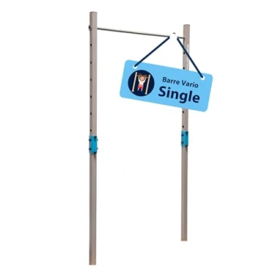 Image de HUDORA Vario barre de gymnastique réglable en hauteur à 7 positions pour enfants &amp; adultes extensible avec acier inoxydable fitness robuste jusqu&#039;à 120 kg