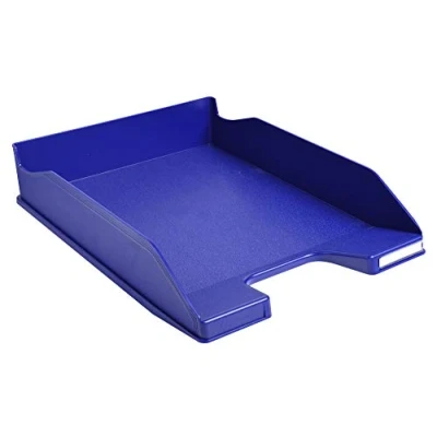 Image de Exacompta Réf. 113104D 1 corbeille à courrier COMBO MIDI dimensions utiles 34 x 25 6,5 cm pour format A4 + peut contenir 500 feuilles couleur Bleu nuit Certifié Ange
