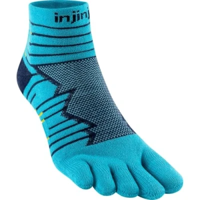Image de Chaussettes Injinji Run Technique Mini Crew T. XL 47½+ Bleu Confort optimal pour vos courses longues et entraînements intensifs