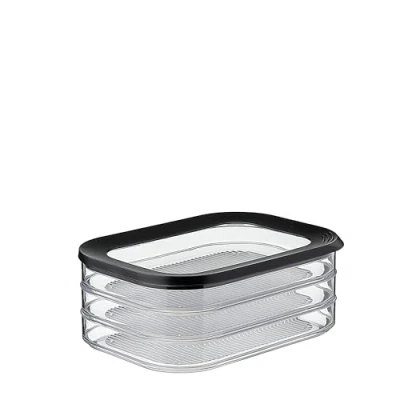 Image de Mepal Boîte Conservation Jambon Rangement Frigo avec Couvercle Charcuterie 3 de Séparées x 550 ml Black