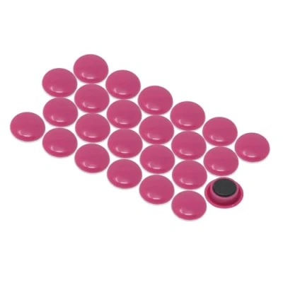 Image de Petits Aimants de Bureau Planification Rose pour Réfrigérateur, Tableau Blanc, Pack Panneaux Notification 240
