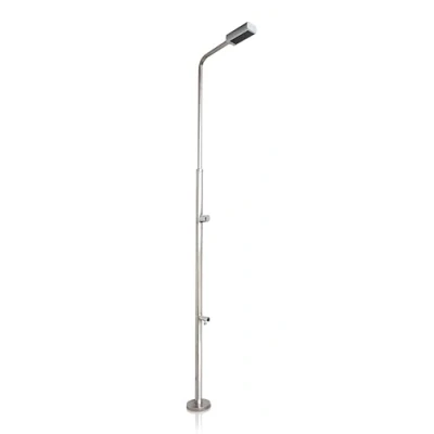 Image de Gre DAI43F Ducha Minimal Con lavapiés de Acero inoxidable pulido AISI 304 (diámetro 43 mm), Silver, 216 cm altura