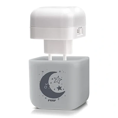 Image de Reer SleepLight 52401 Veilleuse 2 en 1 pour prise secteur et fonctionnement sur batterie (mode on/off capteur) Gris clair
