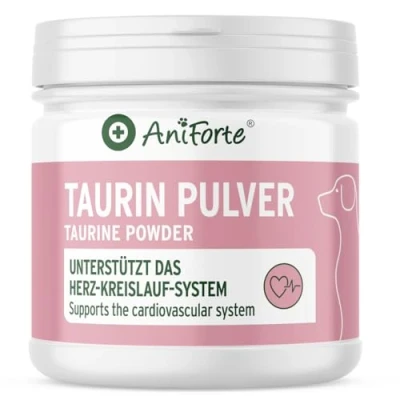 Image de AniForte Taurine pour chiens 100g Acide aminé essentiel, soutien du métabolisme cellulaire, maintien de la fonction cardiaque et système cardiovasculaire, complément alimentaire précieux