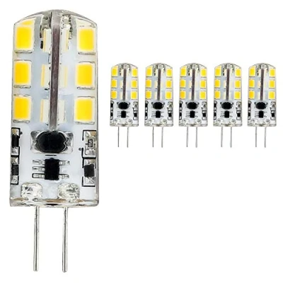 Image de mengjay®, Lot de 5 G4 Lampe LED 4 W, 3000 K blanc chaud Ampoule 24 SMD 2835 Angle d&#039;éclairage 360 CA 220 V, G4, 3.50 wattsW, 12.00 voltsV