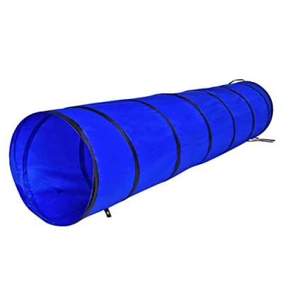 Image de lionto Tunnel pour Chien de Jeu caverne d’Agility dans différentes Tailles, (S) 200x40 cm Bleu