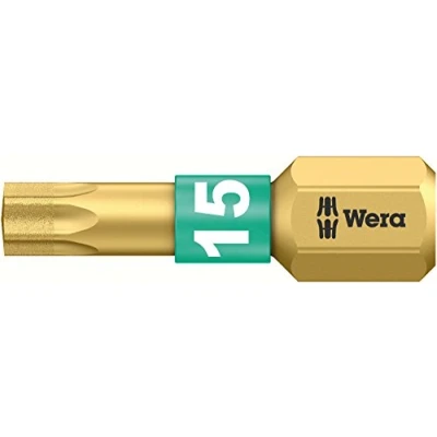 Image de Wera 05134375001 867/1 Embouts TORX BDC SB, TX 15 x 25 mm, Or/vert