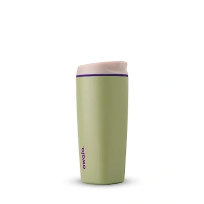 Image de Owala SmoothSip Gobelet à café isotherme en acier inoxydable Tasse glacé réutilisable, sans BPA, 600 ml, vert (cactus hanche)