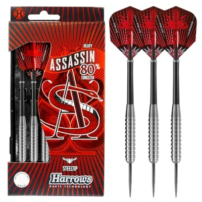 Image de Harrows Fléchettes Assassin Heavy 80% Tungstene Pointe Acier (Plusieurs modèles) 30GR