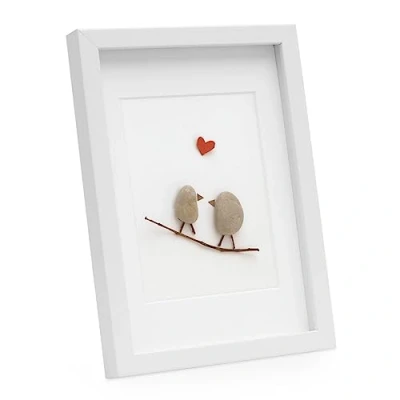 Image de PHOTOLINI Cadre Photo 3D à remplir A4 21 x 30 cm Blanc, boîte Profond avec Passe Partout, pour Objets jusqu&#039;à 1,5 cm, Bois MDF, Verre Les Loisirs créatifs &amp; comme Cadeau