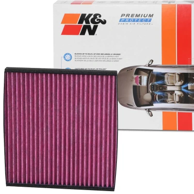 Image de K&amp;N Filters DVF5020 Filtre d&#039;habitacle à charbon actif 215 17 carré(e) TOYOTA: Yaris I 3/5 portes, RAV4 II SUV, Verso