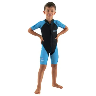 Image de SEAC Dolphin, Combinaison de plongée pour Enfant Shorty en néoprène 1,5 mm et Lycra la nage, apnée Les Jeux Aquatiques