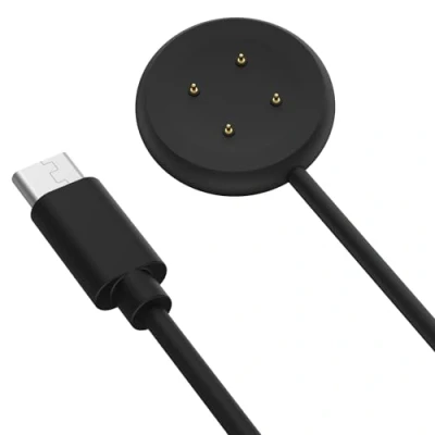 Image de MoKo Chargeur Compatible avec Google Pixel Watch 3/Pixel 2, Station de Charge Magnétique Câble Chargement USB C 1M pour Fitbit Ace LTE/Versa 4/3/Sense 2/Sense, Noir