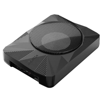 Image de ETON USB 10 AR Caisson de basses actif très compact 25 cm/10&quot; pour voitures et camping cars Basse sous siège active puissante avec amplificateur, woofer à longue course 350 W