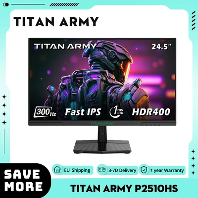 Image de TITAN ARMY P2510HS Écran deJeu Plat Fast IPS 300 Hz 24,5 Pouces 1920x1080 2 x HDMI 2.0 DP 1.4 1 Audio