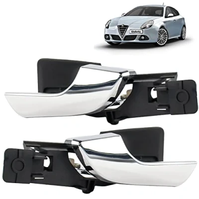 Image de STARKIT PERFORMANCE Lot de 2 poignées porte intérieure compatible pour Alfa Romeo Giulietta (à partir 2010) avant gauche + droite (chromée)
