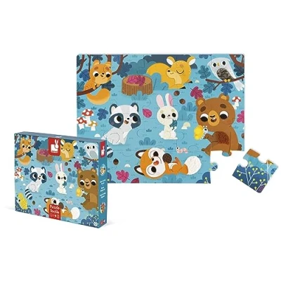 Image de Janod puzzle tactile animaux de la forêt 20 pièces