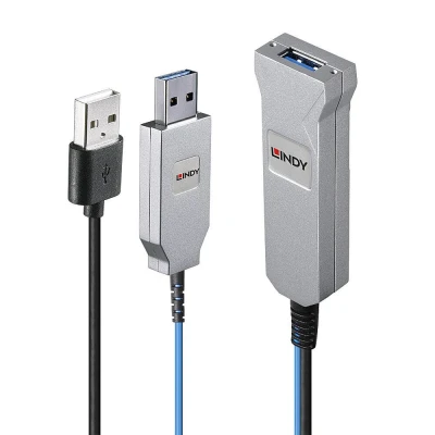 Image de Lindy 43346 câble USB 3.2 Gen 1 (3.1 1) 100 m A 2 x Bleu, Argent Neuf