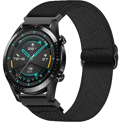 Image de Bracelet Amaz fit GTR 2, 22mm Nylon Sport Élastique à Boucle pour 47mm, 2e, 3, 3 Pro, 4, Stratos, Stratos