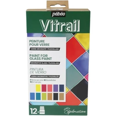 Image de Pébéo Peinture, Couleurs Assorties, 12 Flacons de 20 ml