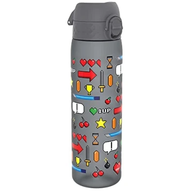 Image de Ion8 Gourde, 500ml, Anti Fuite, Facile à Ouvrir, Verrouillage Sécurisé, Lavable en Lave vaisselle, Sans BPA, Poignée de Transport, S&#039;adapte aux Porte gobelets, Nettoyer, Motif Joueur